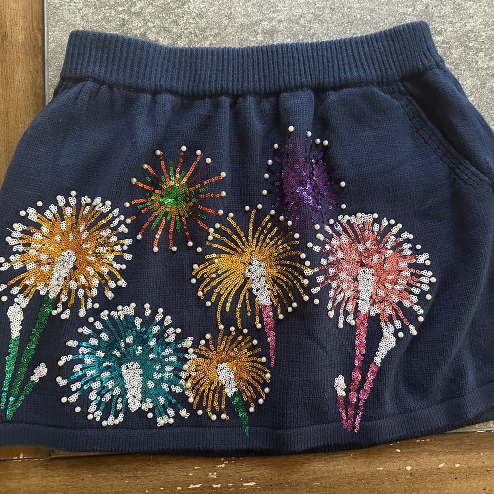 Queen of Sparkles Navy firework skirt
